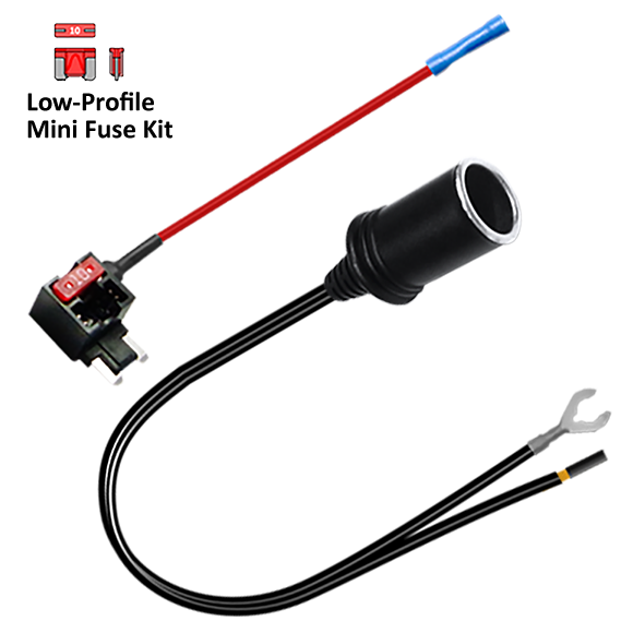hardwire 12v accessory with low-profile mini fuse